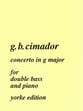 CONCERTO IN G MAJOR STRING BASS cover
